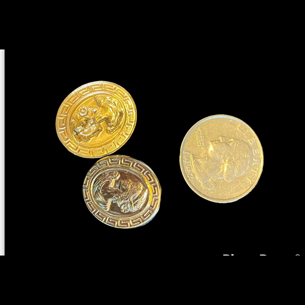 18k Real Gold Stud Earrings